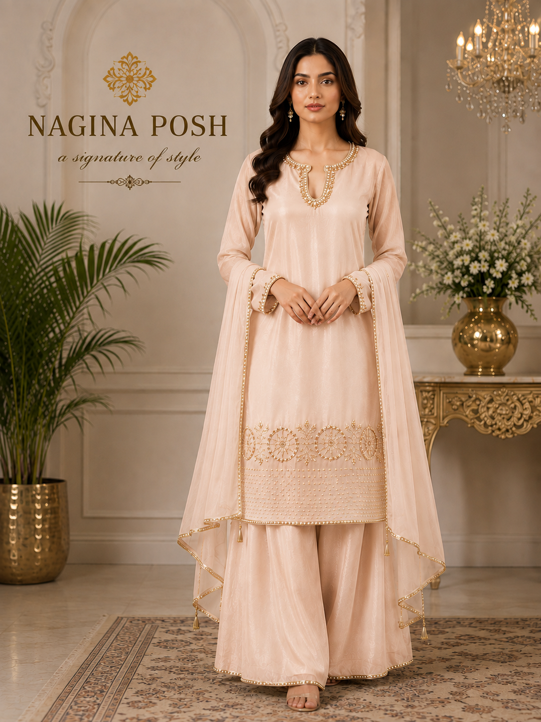 Chiffon Embroidered 3-Piece