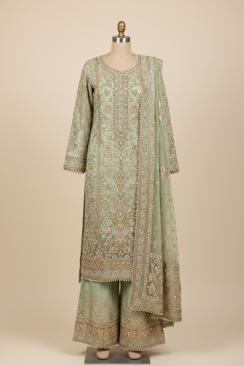 Fancy Wedding Wear - Light Green