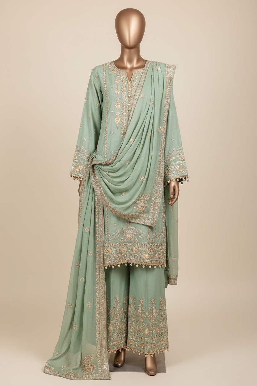 Kattan Slub - Mint Green